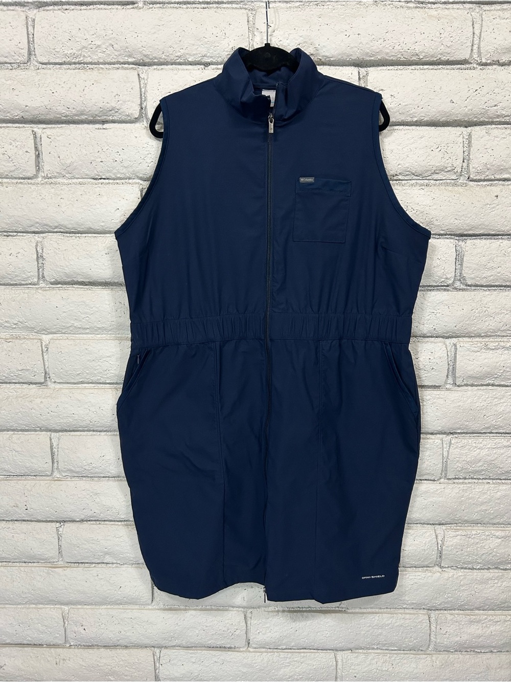 Columbia Omni-Shield Navy Utility Vest Dress Women’s Plus Size 2X